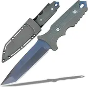 Bushcraft Knife - D2 Steel Fixed Blade Knife with Sheath - Outdoor Full Tang Knife - Camping Knife - Camp Knife