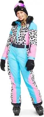 Tipsy Elves Snow Suits for Women - Retro Women’s Insulated Ski Suit Size L