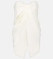 [Tove] Tove Tuiren draped linen and cotton-blend top AU 8 white