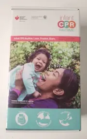 Infant CPR Anytime AHA Heart Association DVD Training Baby Manikin Health!