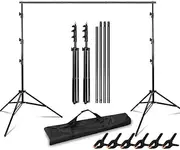 VOLKWELL Photo Backdrop Stand 3.13x3m / 10.3x9.8ft, Adjustable Portable Background Support System Kit with Carry Bag, for Photography Photo Video Studio. (3.13 * 3M Background Stand)