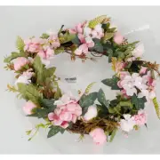 Artificial Camellia Hydrangea Flower Garland Door Wreath Wedding Party EmOC*
