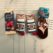 Vintage Rugrats Where's Waldo Looney Tunes Socks Youth Size 6 - 8 1/2