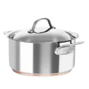 Chasseur 24x11.5cm 5.2L Dishwasher Safe Le Cuivre Saucepan with Lid and Handle