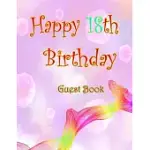 HAPPY 18TH BIRTHDAY GUEST BOOK: 18TH BIRTHDAY JOURNAL: LINED JOURNAL / NOTEBOOK - ROSE GOLD BIRTHDAY GIFT FOR WOMEN