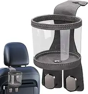 Headrest Cup Holder - Car Seat Bag Headrest Hanger With 2 Hooks | 2-in-1 Multifunctional Vehicle Interior Storage Supplies, Car Beverage Cup Holder For Drinks, Snacks, And Accessories