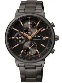在飛比找Yahoo!奇摩拍賣優惠-【金台鐘錶】SEIKO 精工手錶 SNDW47P1 IP黑 