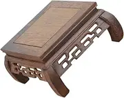 MERRYHAPY Antique Buddha Base Planter Support Veneer Base Flower Shelf Bonsai Holder Vase Stand Statue Display Stand Table Top Display Stand Planter Stand for Home Desktop East Wooden