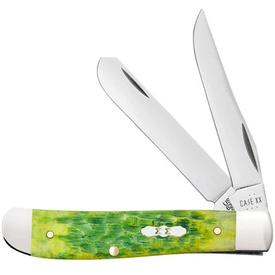 CASE XX KNIVES MINI TRAPPER - GREEN APPLE BONE PEACH SEED JIG 6207 SS (27861) PO