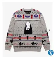 New Studio Ghibli Spirited Away No Face Holiday Sweater