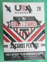 2020 Panini USA Stars & Stripes Baseball Factory Sealed Blaster Box - 2 Hits