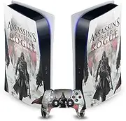 Official Assassin's Creed Game Cover Rogue Key Art Vinyl Faceplate Sticker Gaming Skin Decal Cover Compatible with Sony PlayStation 5 PS5 Digital Edition Console and DualSense Controller