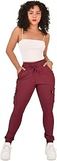 [sea brazil] Women's Cargo Pants Hiking Joggers Summer Lightweight Quick Dry Athletic Outdoor Sports Sweatpants Travel Casual Button