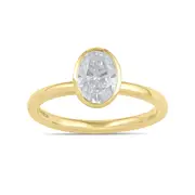 Bevilles 1.00ct Laboratory Grown Diamond Oval Cut Solitaire Ring in 18kt Yellow Gold