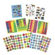School Smart Assorted Everyday Stickers, 60 Sheets, Pack of 1700