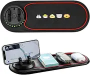 Multifunctional Car Non-Slip Mat, Car Phone Dashboard Pad, Multifunctional Non-Slip Mobile Phone Holder - Car Dashboard Organiser Tray, Dashboard Phone Holder with Hidden