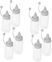 BESTOYARD Portable 8pcs Condiment Storage Bottles 30ml Mini Honey Jars for Bbq Picnic Marinade Ketchup