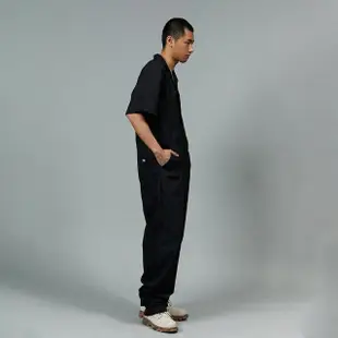 【Dickies】男款黑色33999抗皺材質經典短袖連身工作服｜DK011765BLK