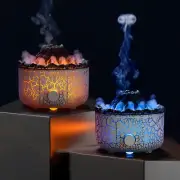 Flame Diffuser Humidifier, with 3D Flame and Volcano Effect, Aroma Essential Oil