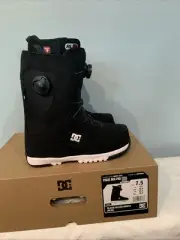 New DC PHASE BOA BLACK/WHITE MENS SNOWBOARD BOOTS Size 7.5