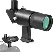 Astromania 9x50 Angled Finder Scope Black - You Will no Longer Need to Strain Your Neck at Difficult Angles and are Also able to Search for Objects which are not so Easy to find