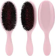 Soft Boar Bristle Hair Brush Pink