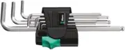 Wera 05022181001 950/7 Hex-Plus 1 L-key set, metric, chrome-plated, 7 pieces