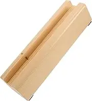HOMSFOU Solid Wood Floor Mirror Base Mirror Stand LED Mirror Full Length Holder Living Room Gold Mirror Light Three-mirror Bathroom Mirrors for Mirror Smart Mirrors for Bedroom Home Khaki