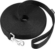 AmaGood Dog/Puppy Obedience Recall Training Agility Lead-15 ft 20 ft 30 ft 50 ft Long Leash-for Dog Training,Recall,Play,Safety,Camping(Black,30FT)