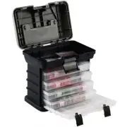 Fishing Tackle Box Kit, Portable 4 Layers Fishing Accessory Box Case, Fishing...