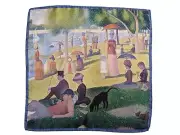 Battisti Pocket Square / Bandana Seurat Sunday Afternoon Fine Art Painting Pure