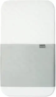 Babyhood Luxurious Breathe Eze Mattress Protector Sheet, Small, Grey/White