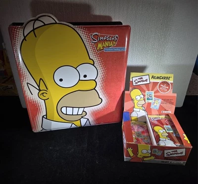 Simpsons Filmcardz Trading Cards - Open Box of 18 Sealed Hobby Packs + Binder