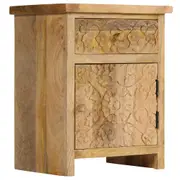 Bedside Table Solid Mango Wood 40x30x50 cm vidaXL