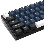 dagaladoo XVX 131 Keys Double Shot Keycaps, Cherry Profile PBT Keycaps Full Set, Custom Keyboard Keycaps for 60% 65% 75% 100% Cherry Gateron MX Switches Mechanical Keyboard, Dark Blue/Black/White