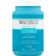 Waverly Inspirations 60685E Chalk Acrylic Paint, Matte, Agave Blue, 8 Fl. Oz.