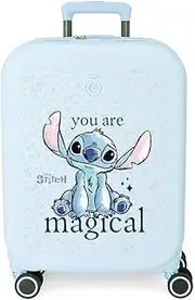 Joumma Bags Disney Stitch You are Magical Cabin Suitcases, Suitcase Set, Made of ABS, A Strong and Lightweight Material, Side Combination Lock, Backpacks, School Backpacks, Children's Backpacks