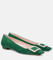[Roger Vivier] Roger Vivier Belle Vivier 25 suede pumps AU 5 green
