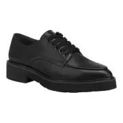 Wittner WomensBlack Leather Casie Brogues Lace Ups Pointed Toe Size EU38 AU7 UK5