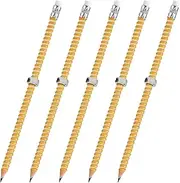 5 Pieces Adhd Pencil, Wooden Threaded Pencils With Sliding Nut, Funny Fidget Pencil Sensory Toys Educational Writing Pens Calming Sensory Toys For Kids Classroom Special Needs