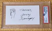 Jerry Springer PSA Autograph Signed Hand Drawn Self Characature Sketch