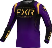 FXR Helium 2024 Motocross Jersey, black-purple-gold, Size 2XL for Men Black Purple Gold