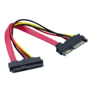 Chenyang SFF-8482 SAS 29 Pin to SATA 22Pin Extension Cable with 15 Pin SATA