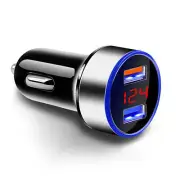 Car Charger 3.1A Quick Charging Outlet LED Voltmeter Cigarette Lighter Adapter