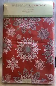 Christmas Tablecloth Newbridge Everyday Luxuries Vinyl Tablecloth Holiday New