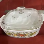 Vintage Corning Ware Spice of Life La Marjolaine [2qt] /Pyrex Lid Never Used!!