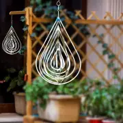 Wind Spinner Outdoor Metal Decorations, Silver Wind Spinners for Yard and Garden