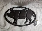 De Leon Collections Cast Iron Pig Trivet For Hot Dishes