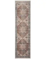 [Rug Culture] Heriz Hazelnut Runner Rug in Red/Blue