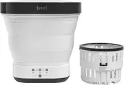 Lyeef Portable Mini Washing Machine, Foldable Washing Machine Clothes Washer Machine with Drain Basket and Extension Drain Hose for Baby Clothes, Underwear, Apartment, Camping, Traveling(White)